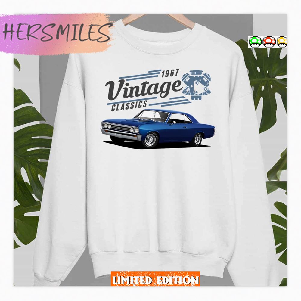 Blue Chevelle Car 1967 Vintage Classic Shirt Blue Chevelle Car 1967 Vintage Classic Shirt