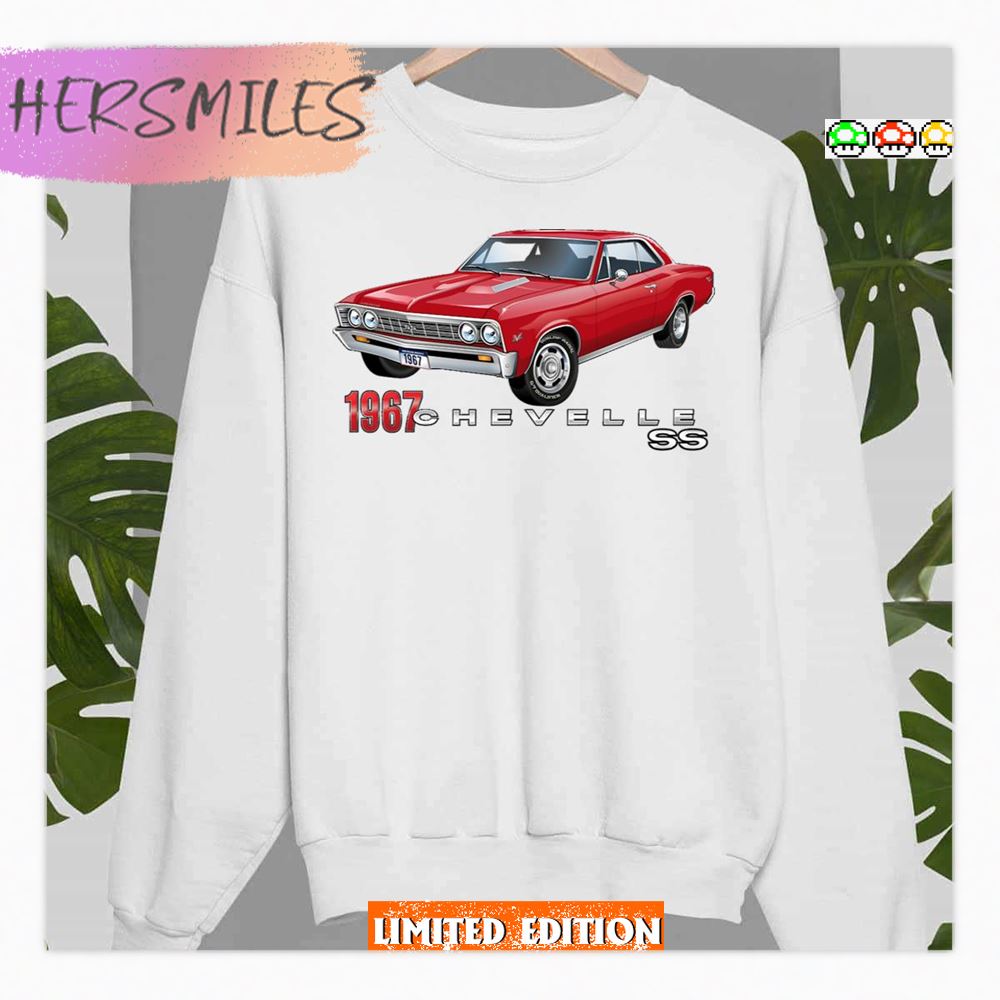Bright Red 1967 Chevelle Super Sport Shirt Bright Red 1967 Chevelle Super Sport Shirt