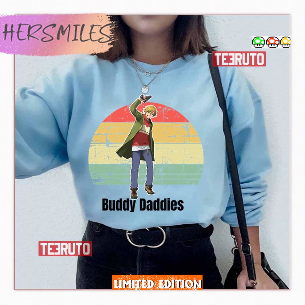 Buddy Daddies Anime Distressed Design Shirt