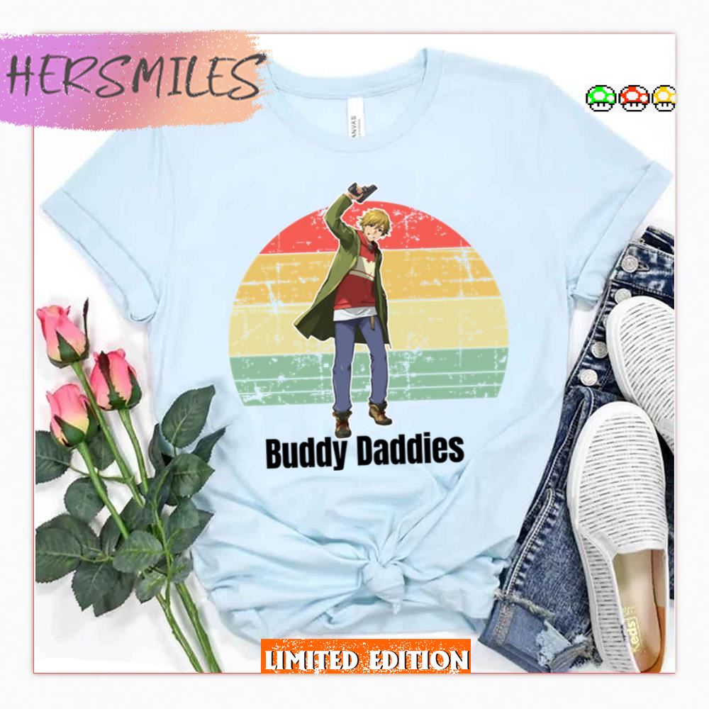 Buddy Daddies Anime Distressed Design Shirt