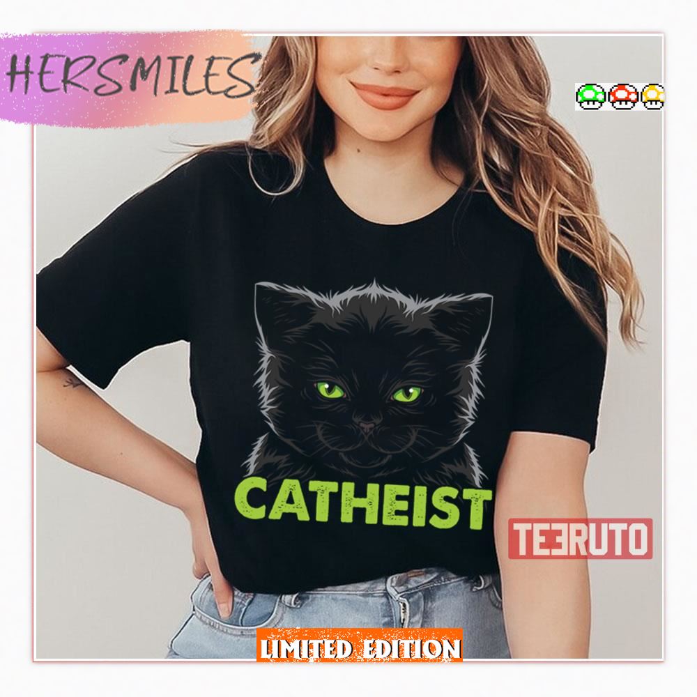 Catheist Atheist God Religion Cat Cats Kitten Pet Shirt