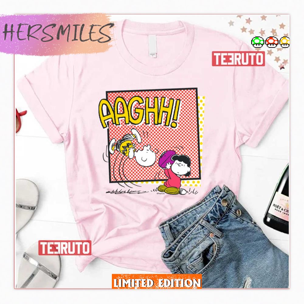 Charlie Brown And Lucy Football Comic Graphic Peanuts Shirt