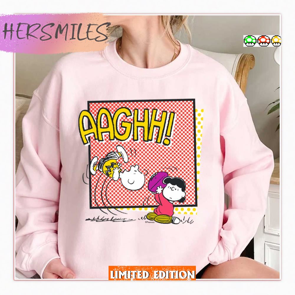 Charlie Brown And Lucy Football Comic Graphic Peanuts Shirt