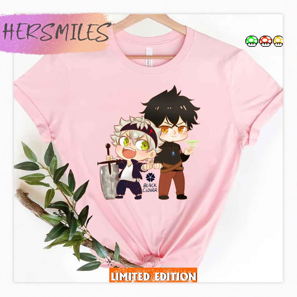 Chibi Cute Fanart Of Black Clover Asta And Yuno Shirt Chibi Cute Fanart Of Black Clover Asta And Yuno Shirt
