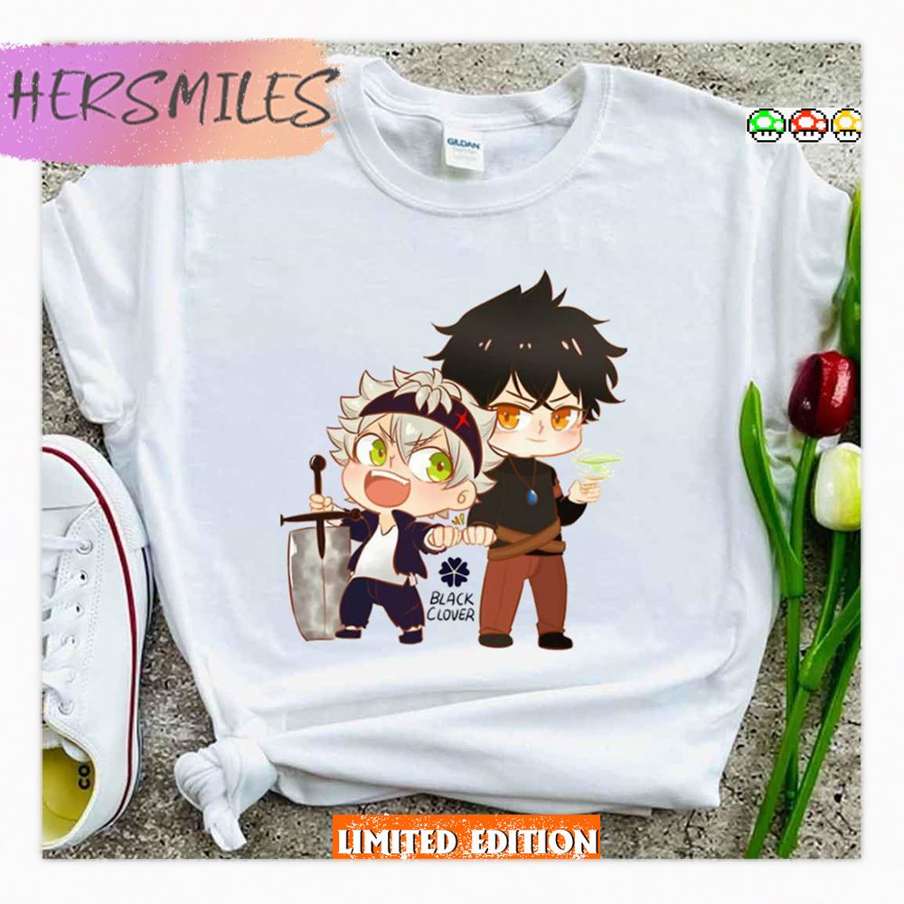 Chibi Cute Fanart Of Black Clover Asta And Yuno Shirt Chibi Cute Fanart Of Black Clover Asta And Yuno Shirt