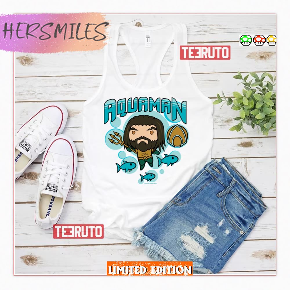 Chibi Undersea Graphic Aquaman Tank Top Chibi Undersea Graphic Aquaman Tank Top