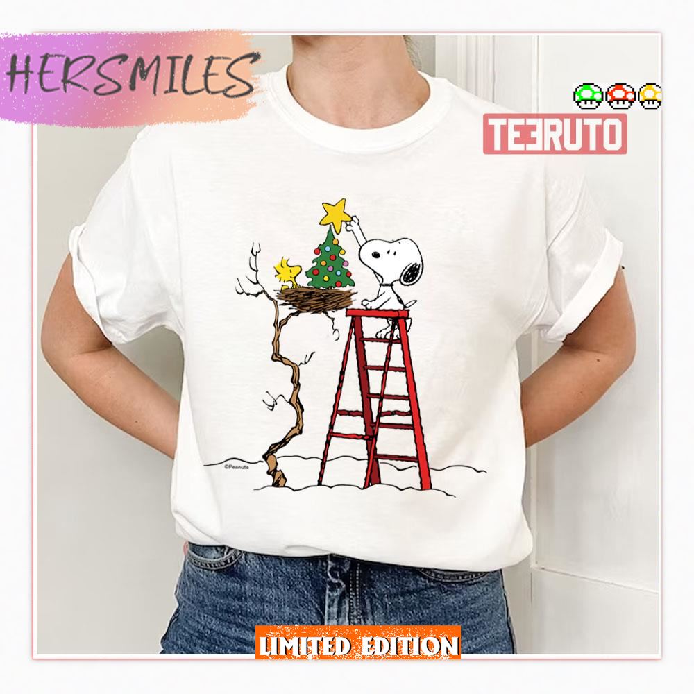 Christmas Tree Peanuts Snoopy &amp Woodstock Shirt