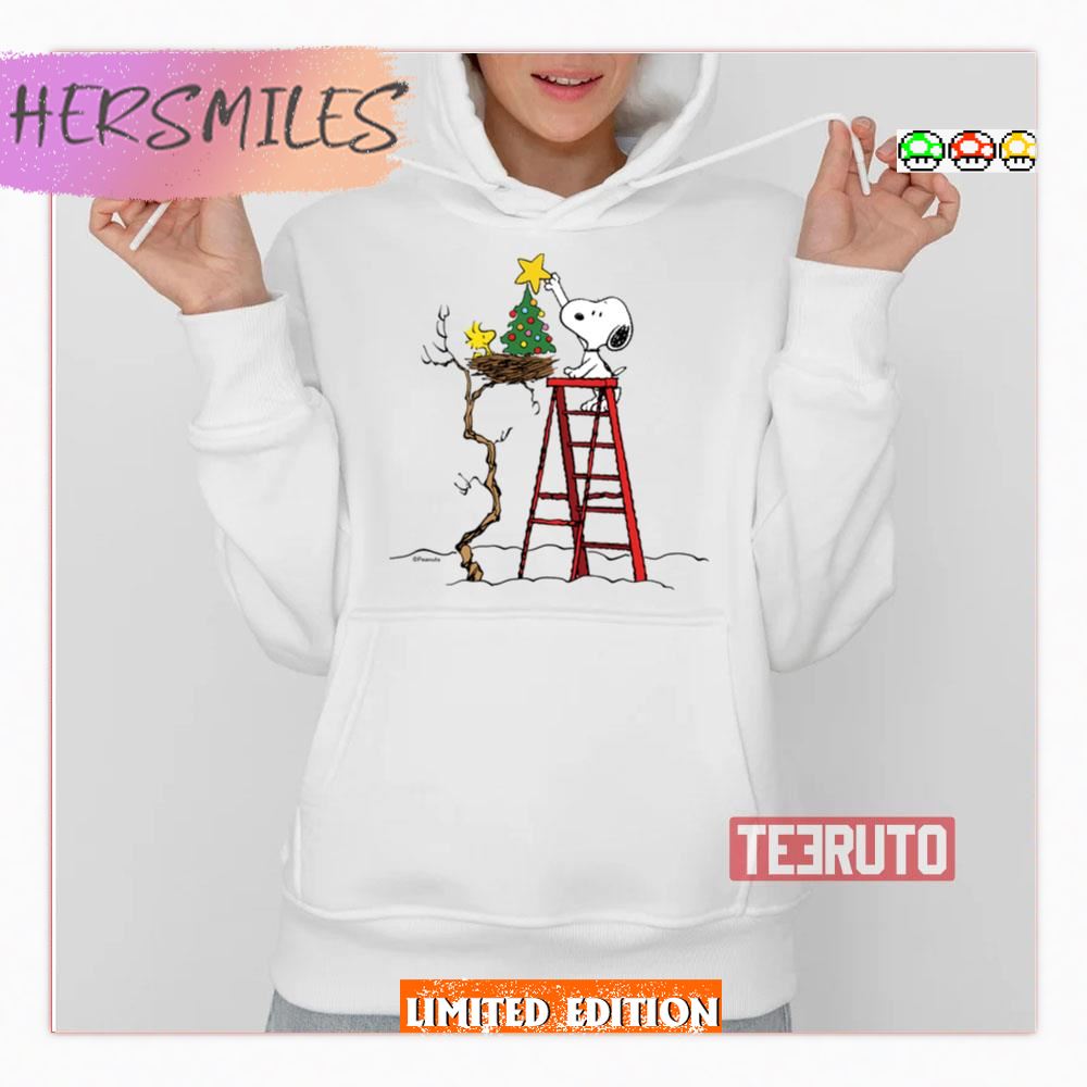 Christmas Tree Peanuts Snoopy &amp Woodstock Shirt