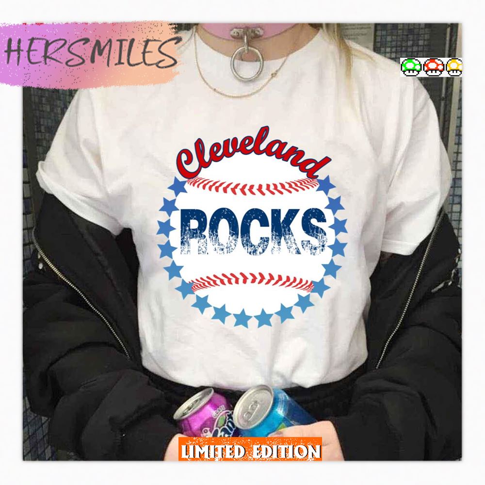 Cleveland Rocks Baseball Art Sweatshirt Cleveland Rocks Baseball Art Sweatshirt