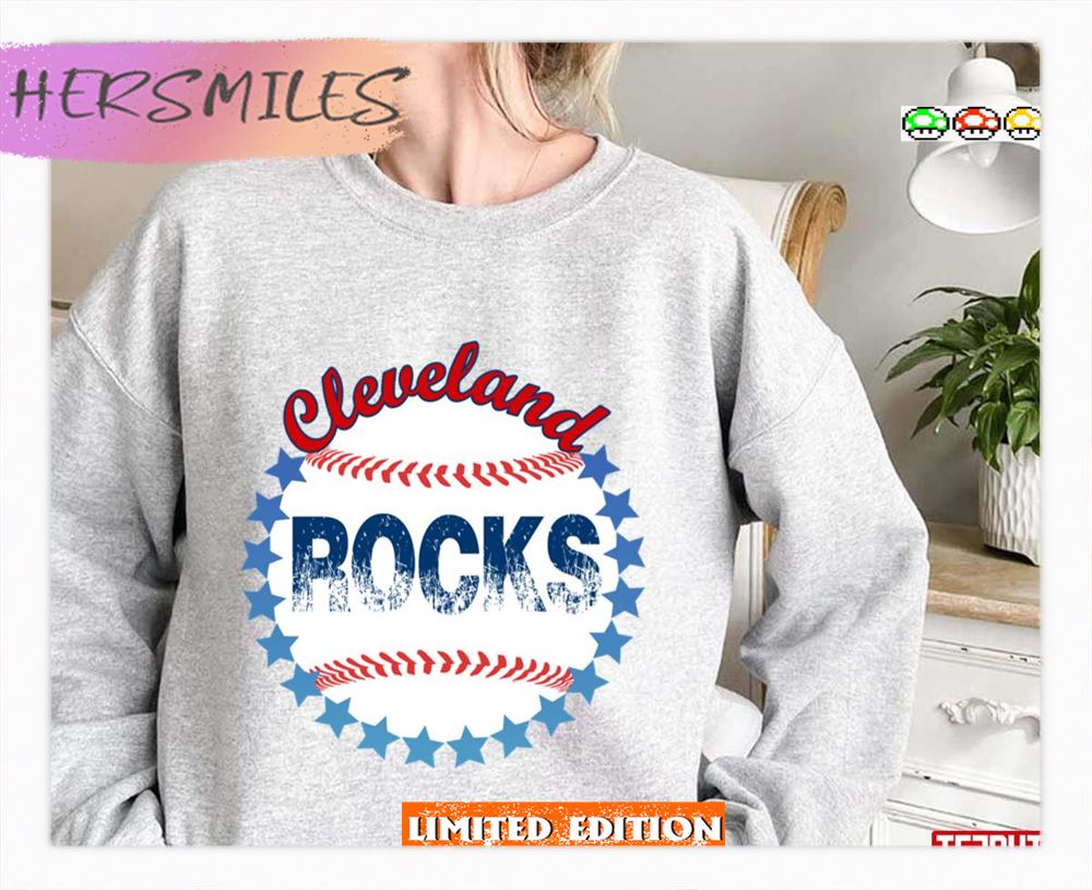 Cleveland Rocks Baseball Art Sweatshirt