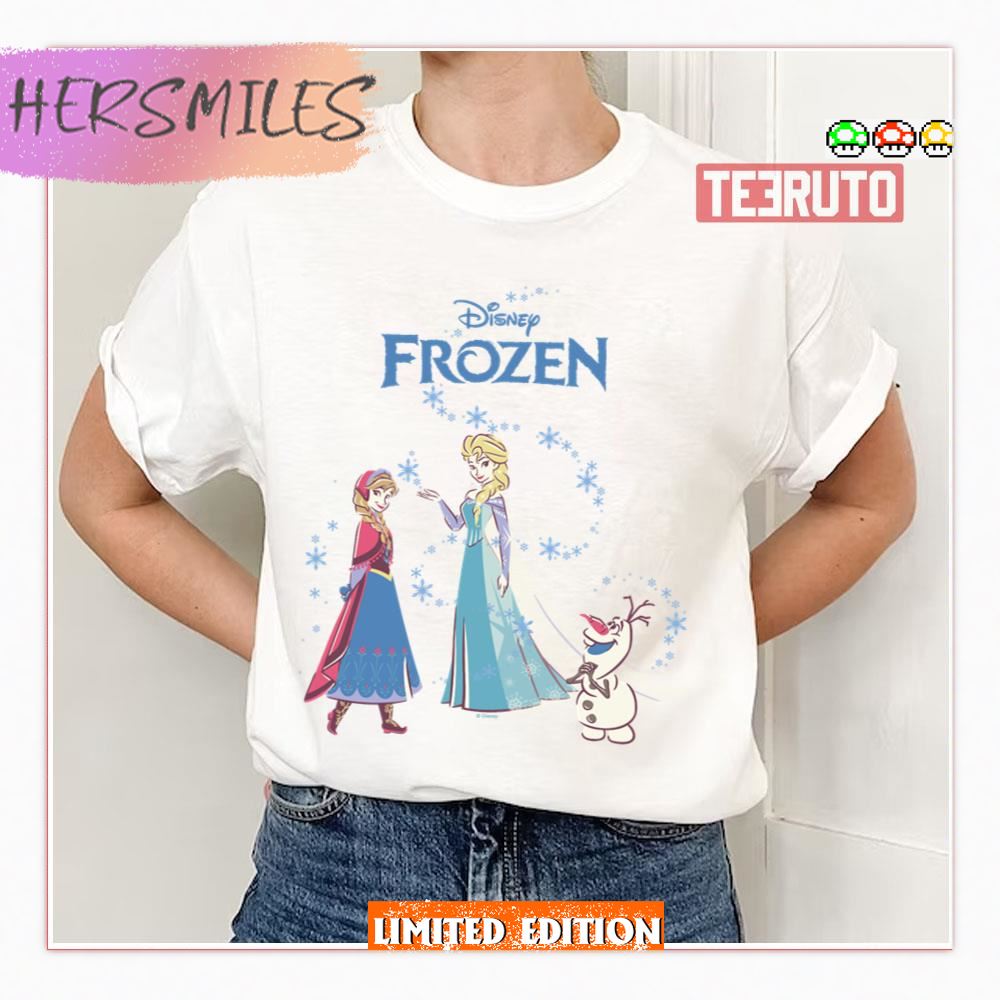 Colored Frozen Elsa Anna &amp Olaf Shirt
