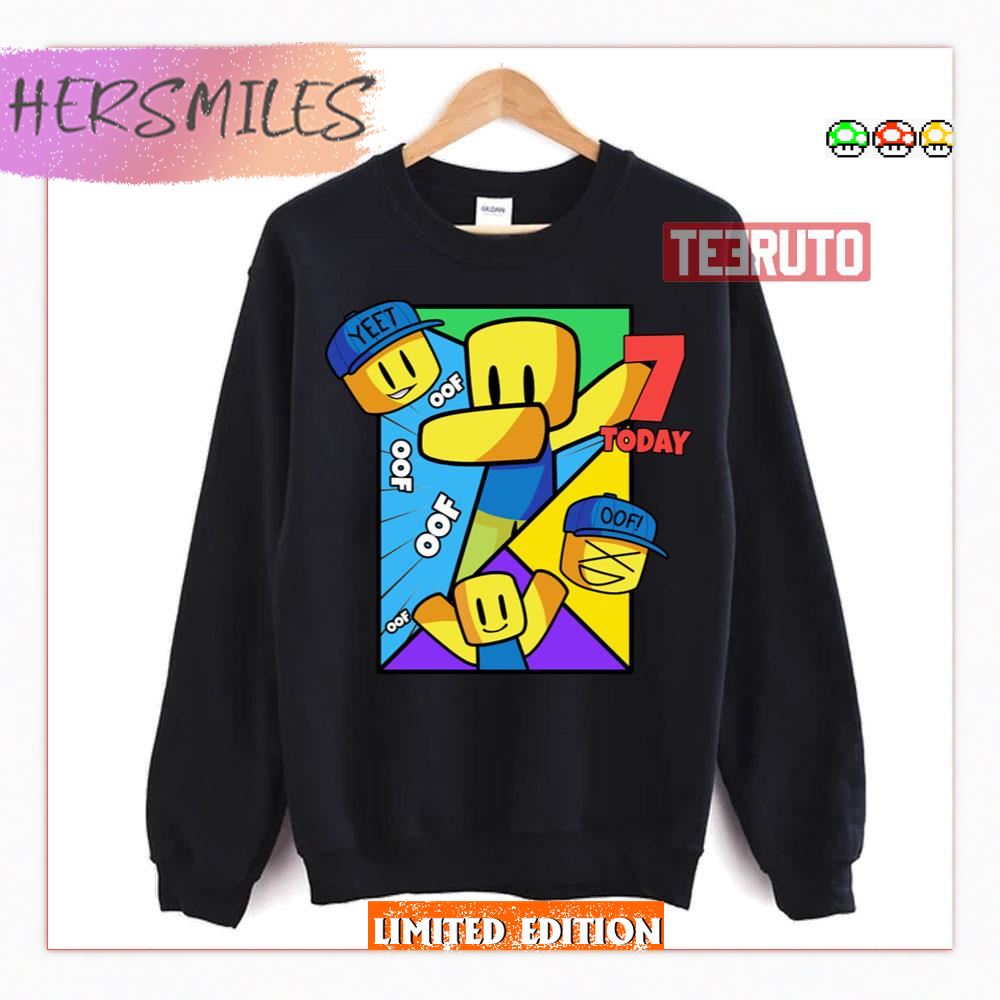 Dabbing Noob Oof Yeet Birthday 7 Roblox Shirt Dabbing Noob Oof Yeet Birthday 7 Roblox Shirt