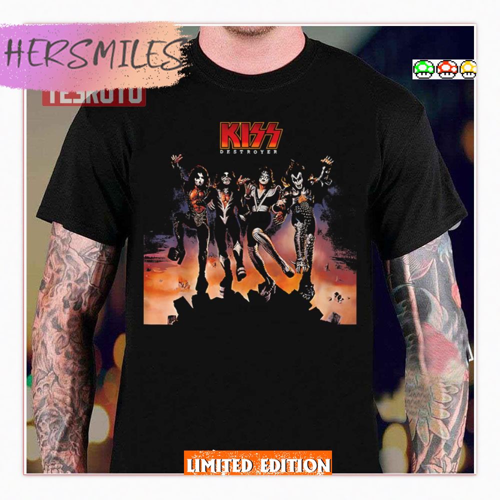 Destroyer 90s Kis Band Design Shirt