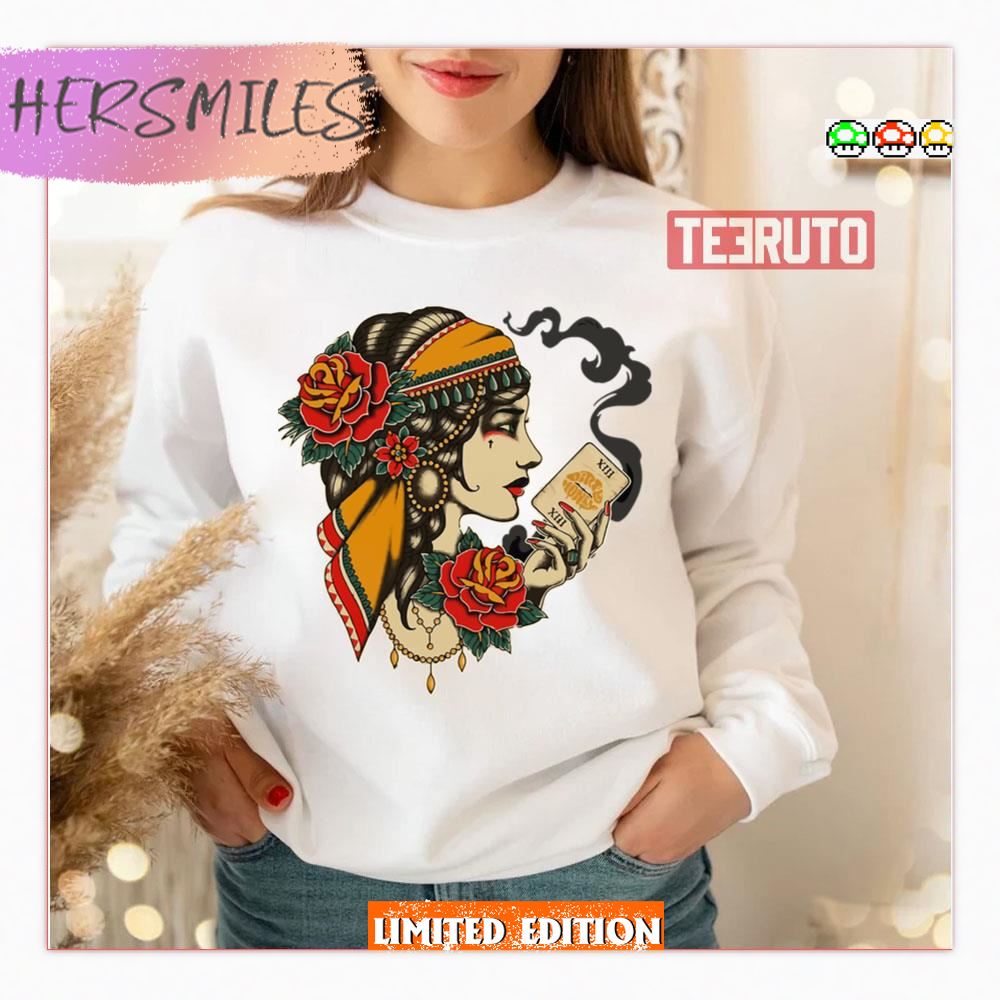 Dirty Honey Fortune Teller Tarot Card Sweatshirt