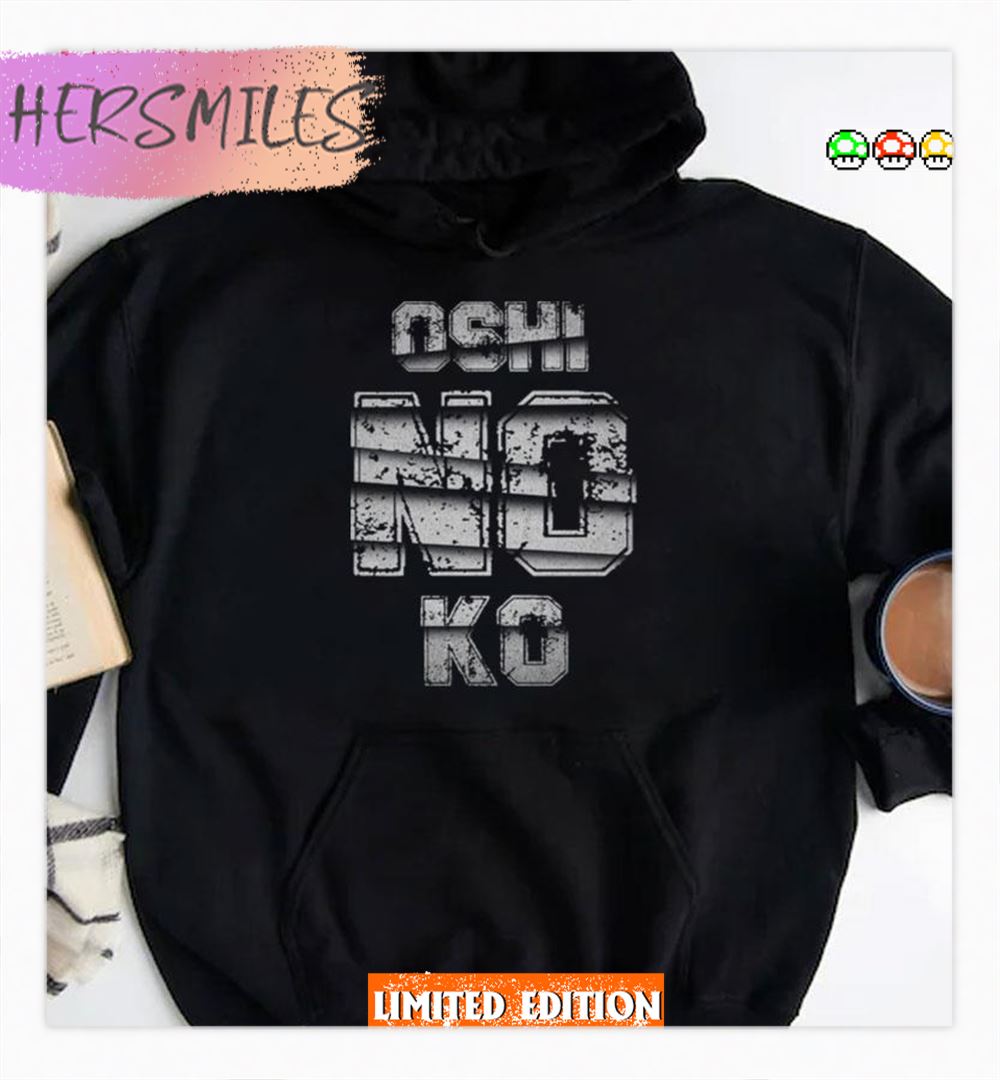 Distressed Design Oshi No Ko Text Shirt
