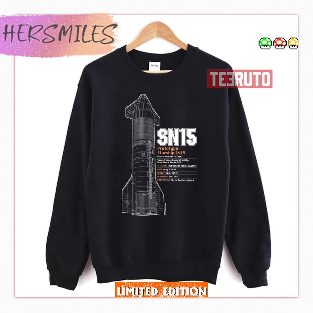 Elon Musk Spacex Starship Sn15 Plans Shirt Elon Musk Spacex Starship Sn15 Plans Shirt