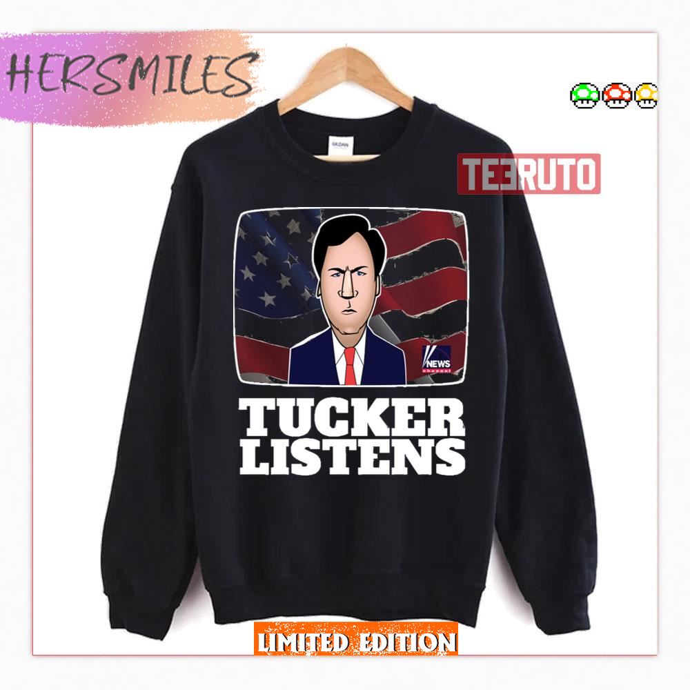 Fanart Quote Tucker Listens Tucker Carlson Shirt Fanart Quote Tucker Listens Tucker Carlson Shirt
