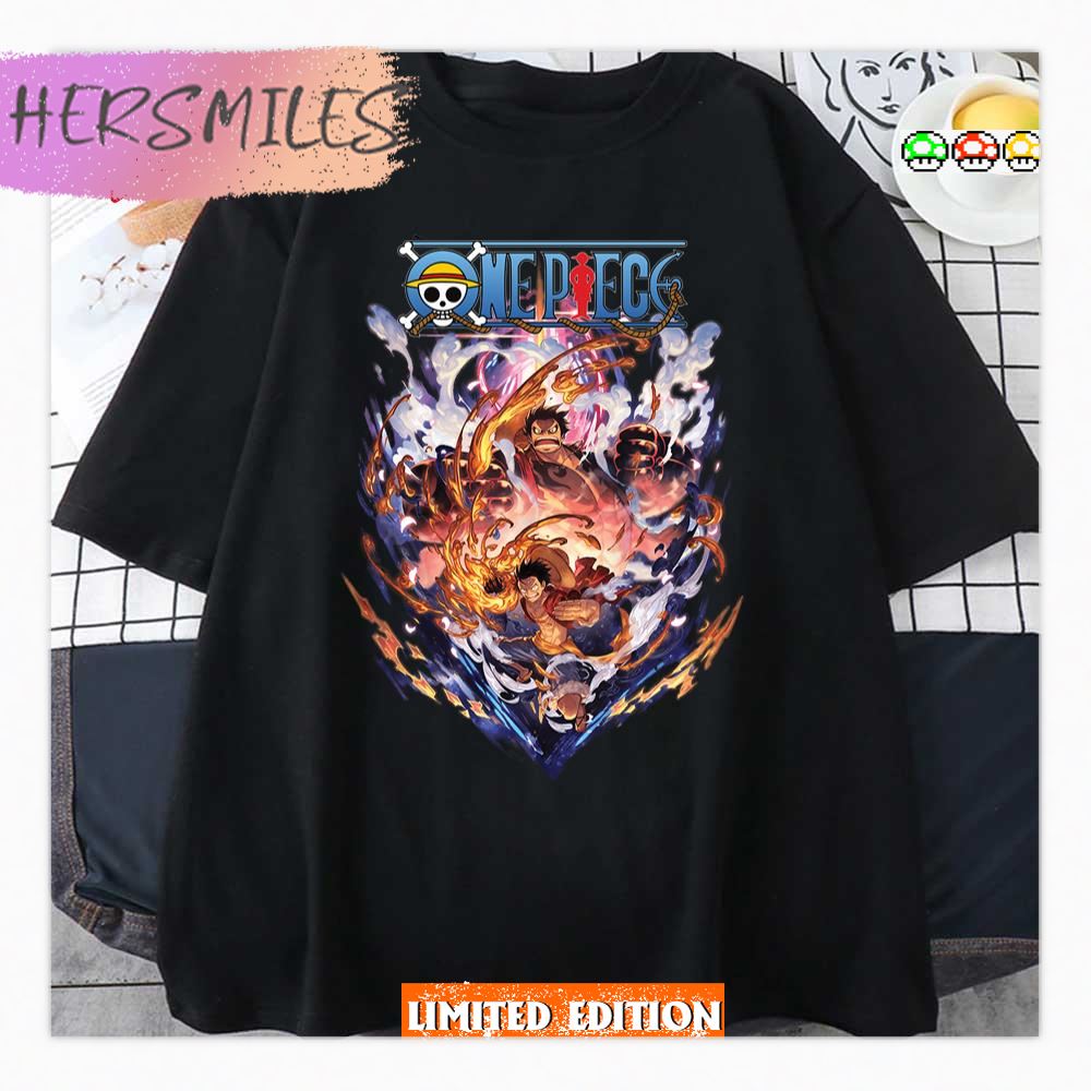 Fine Illustration Monkey D Luffy One Piece Shirt