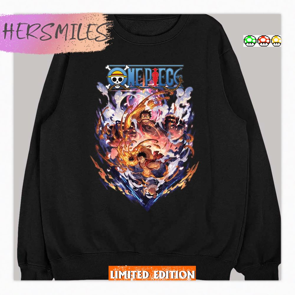 Fine Illustration Monkey D Luffy One Piece Shirt