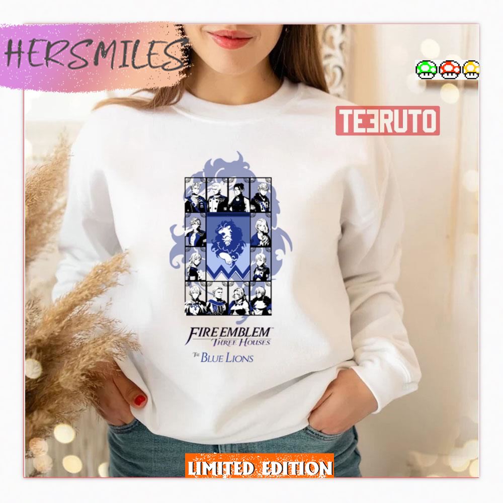 Fire Emblem Three Houses The Blue Lions Featuring Male Byleth Shirt Fire Emblem Three Houses The Blue Lions Featuring Male Byleth Shirt