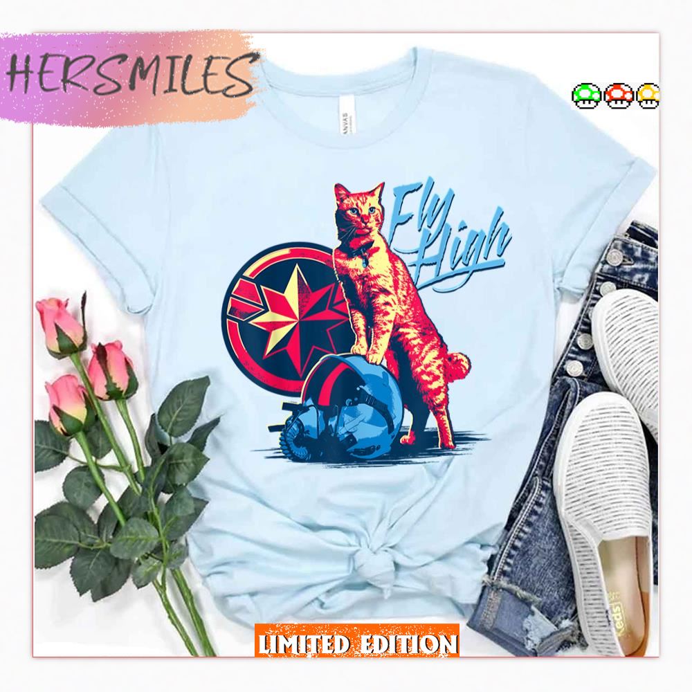 Fly High Goose Cat Alian Marvel Cat Shirt