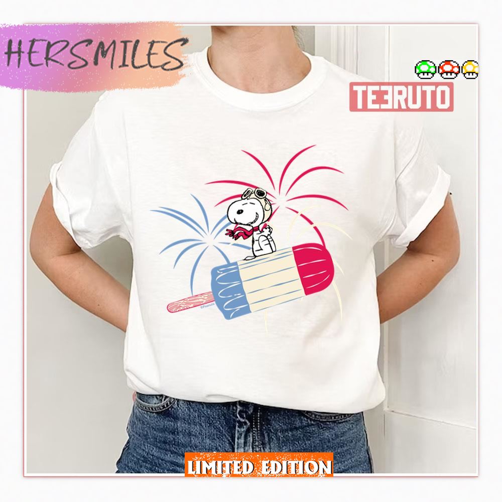 Flying Ace Snoopy On Ice Pop Peanuts Shirt