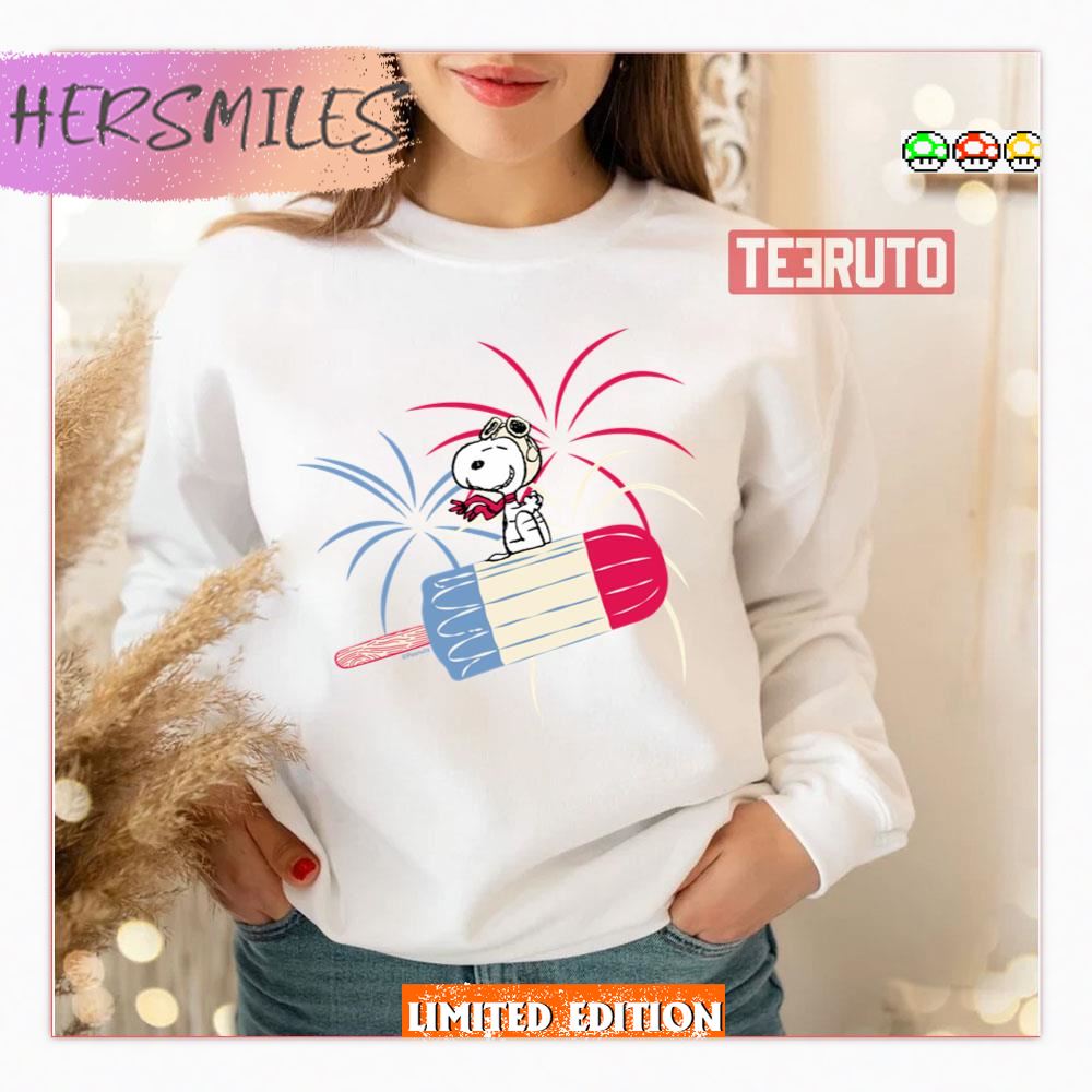 Flying Ace Snoopy On Ice Pop Peanuts Shirt Flying Ace Snoopy On Ice Pop Peanuts Shirt