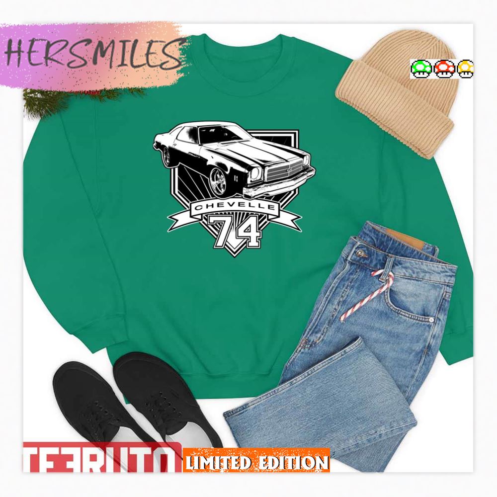 For Car Lovers 1974 Chevelle Car Graphic Sweatshirt