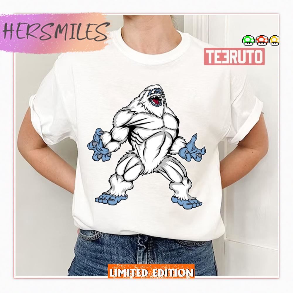 Funny Abominable Snowman Graphic Design Shirt