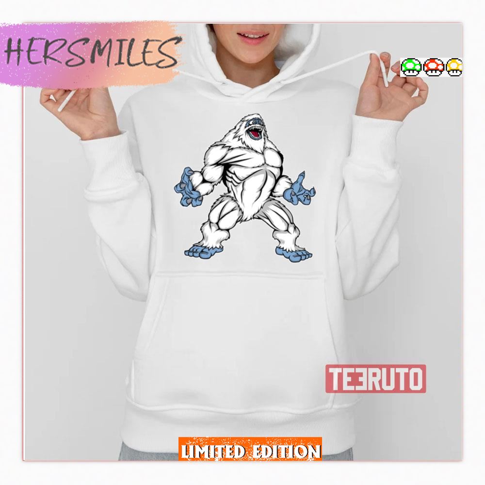 Funny Abominable Snowman Graphic Design Shirt