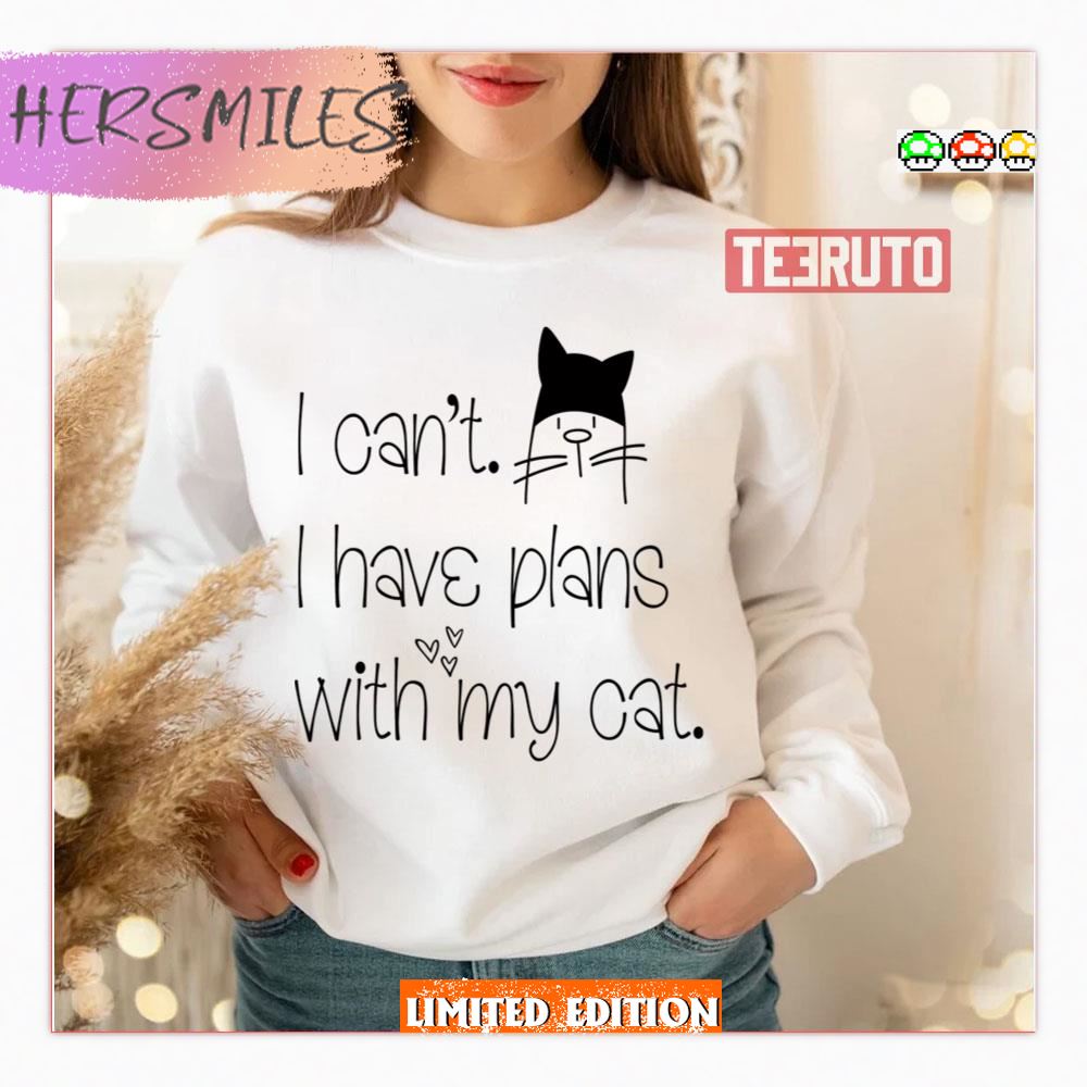 Funny Plans With My Cat Cute Drawing Typography Shirt Funny Plans With My Cat Cute Drawing Typography Shirt