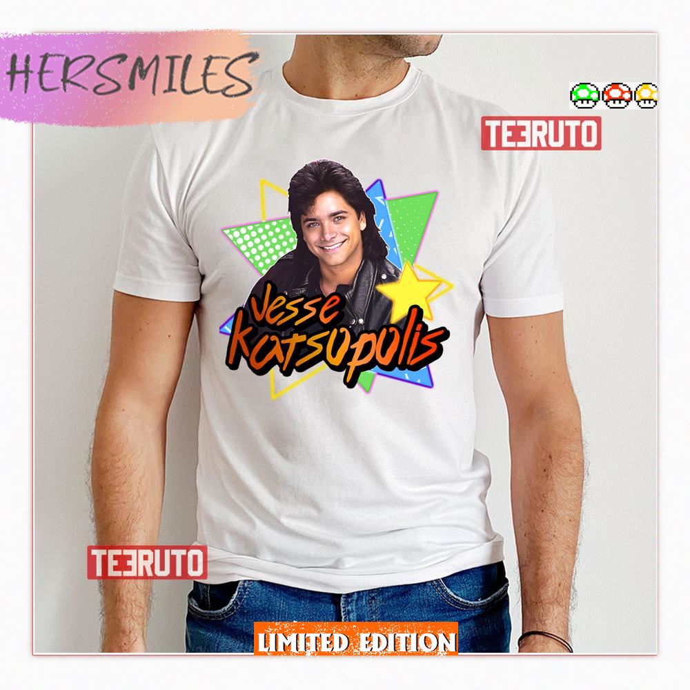 Games Uncle Jesse Katsopolis Full House 90s Tribute Gold Shirt
