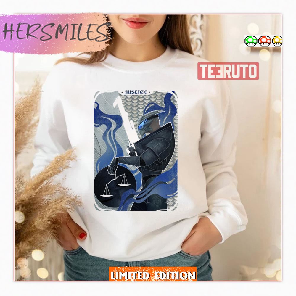 Garrus Vakarian Justice Tarot Shirt Garrus Vakarian Justice Tarot Shirt