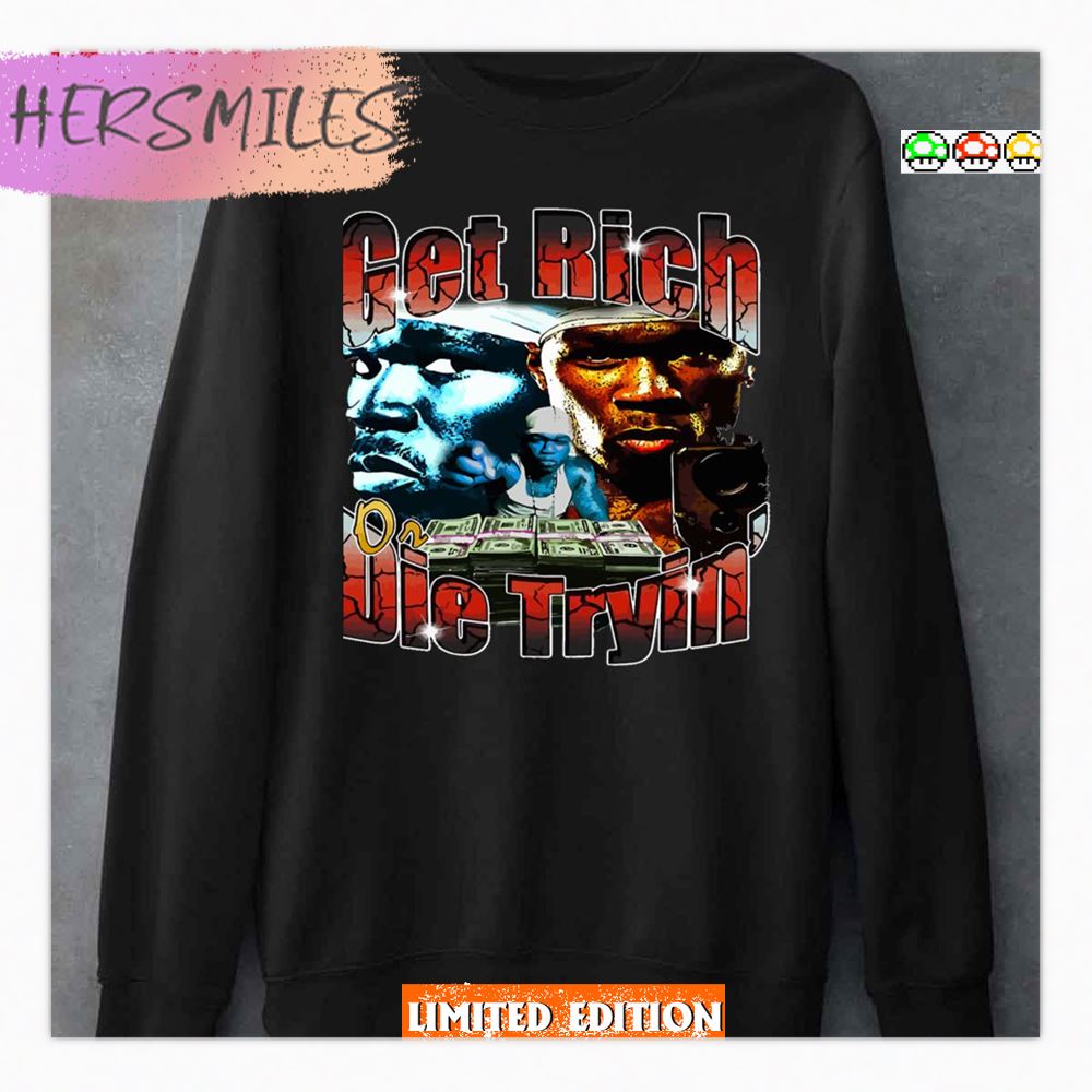 Get Rich Or Die Tryin 50 Cent Vintage Bootleg Shirt Get Rich Or Die Tryin 50 Cent Vintage Bootleg Shirt