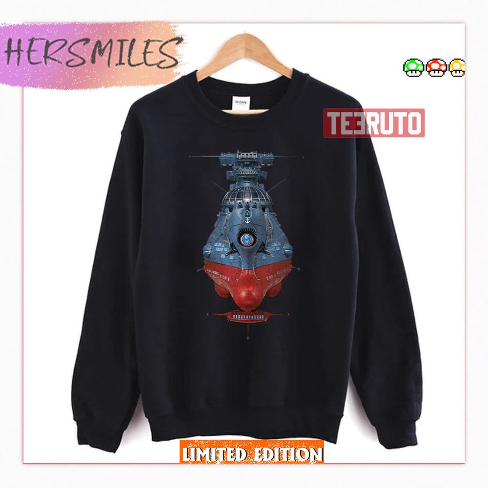 Ginga Battleship Yamato Distressed Star Blazers Shirt Ginga Battleship Yamato Distressed Star Blazers Shirt