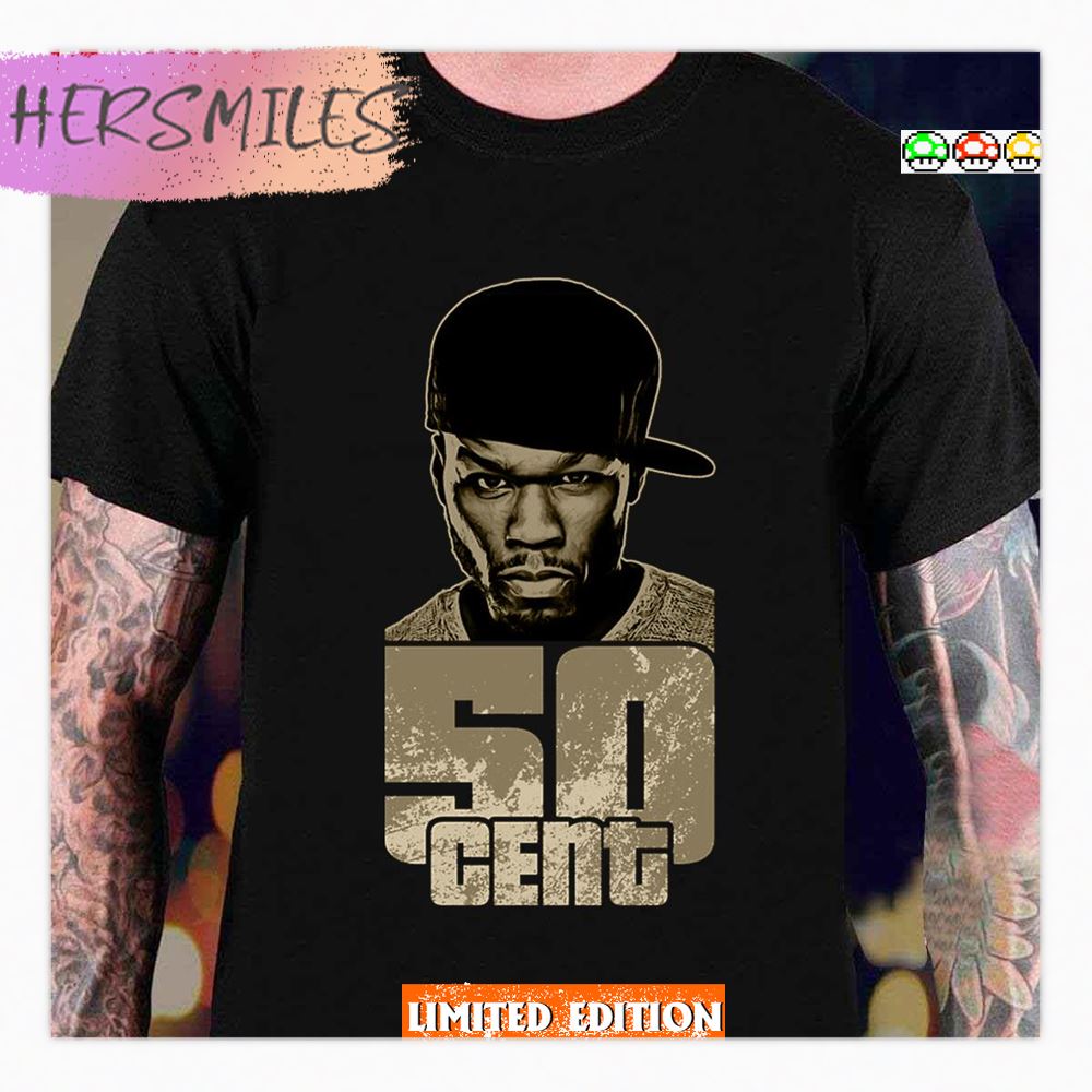 Gold Colored 50 Cent Is A Rapper Shirt