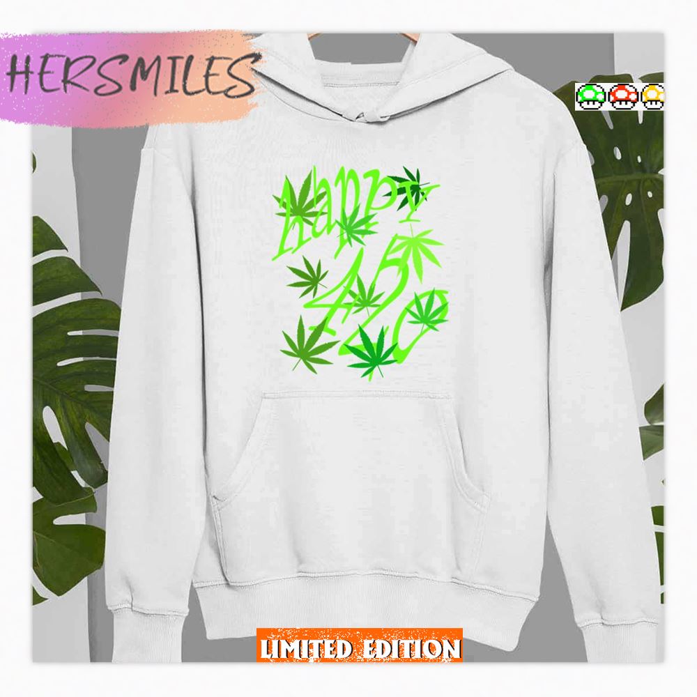 Happy 420 For Weed Lovers Art Shirt