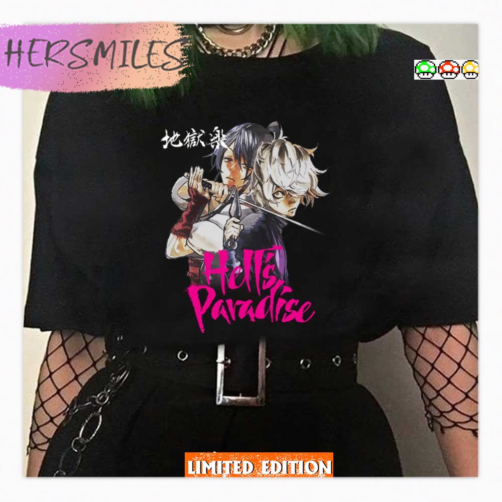 Hell's Paradise Jigokuraku Gabimaru And Sagiri Anime Partners Shirt Hell's Paradise Jigokuraku Gabimaru And Sagiri Anime Partners Shirt