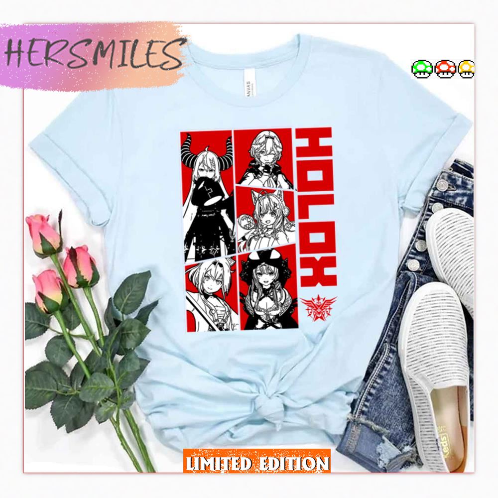 Holox Red Panel Hololive Shirt