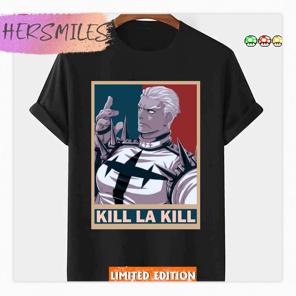 Ira Gamagoori Kill La Kill Kiru Ra Kiru Vintage Hope Style Vector Anime Design Shirt