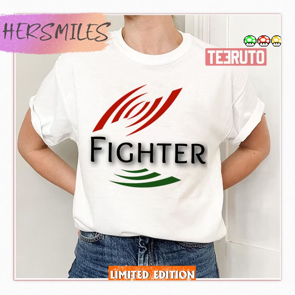 James Perse With Fighter Slogan Shirt