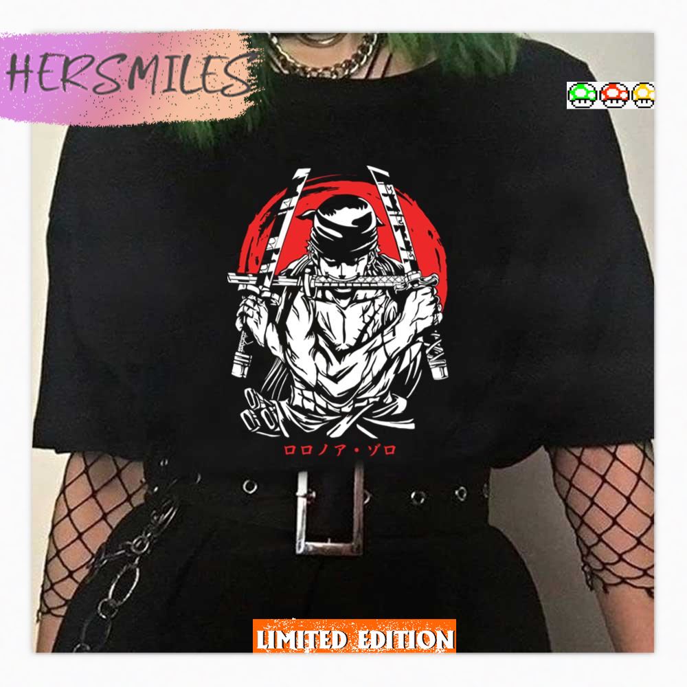 Japanese Style Art Zoro One Piece Manga Anime The Series Shirt Japanese Style Art Zoro One Piece Manga Anime The Series Shirt