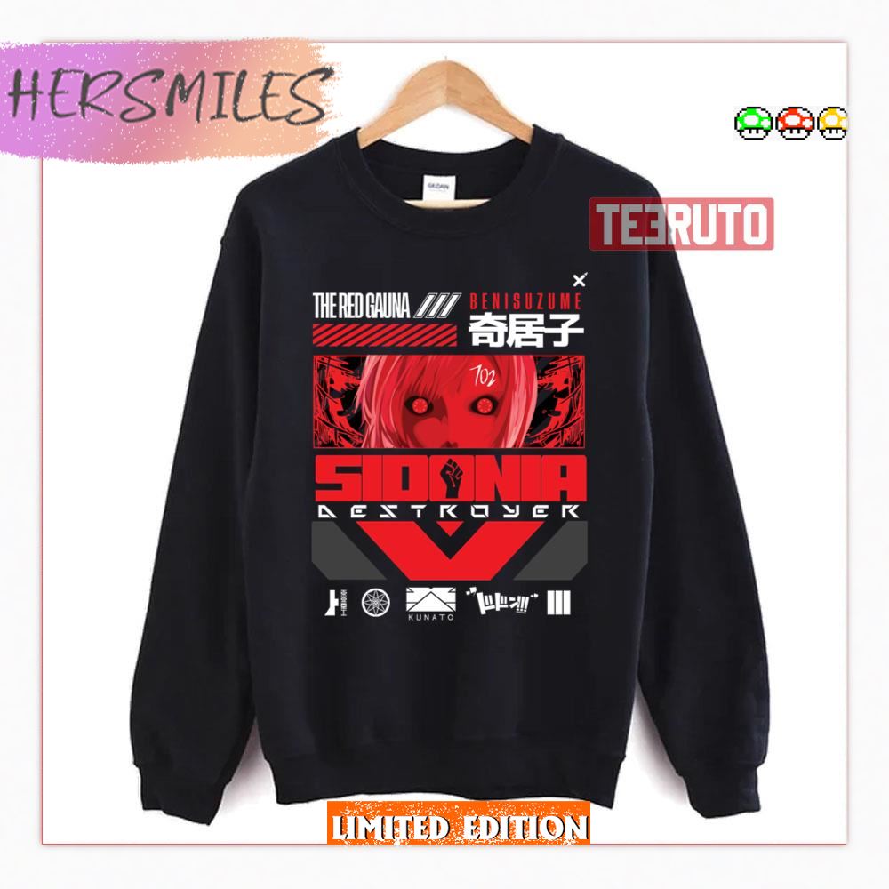 Knights Of Sidonia The Red Gauna Destroyer Vector Design Long Shirt Knights Of Sidonia The Red Gauna Destroyer Vector Design Long Shirt