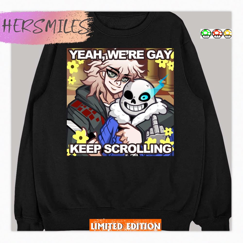 Komaeda Danganronpa & Sans Undertale Shirt