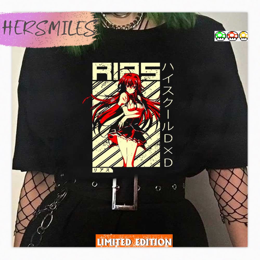 Love Anime High School Funny Anime Dxd Rias Gremory Retro Character Shirt Love Anime High School Funny Anime Dxd Rias Gremory Retro Character Shirt