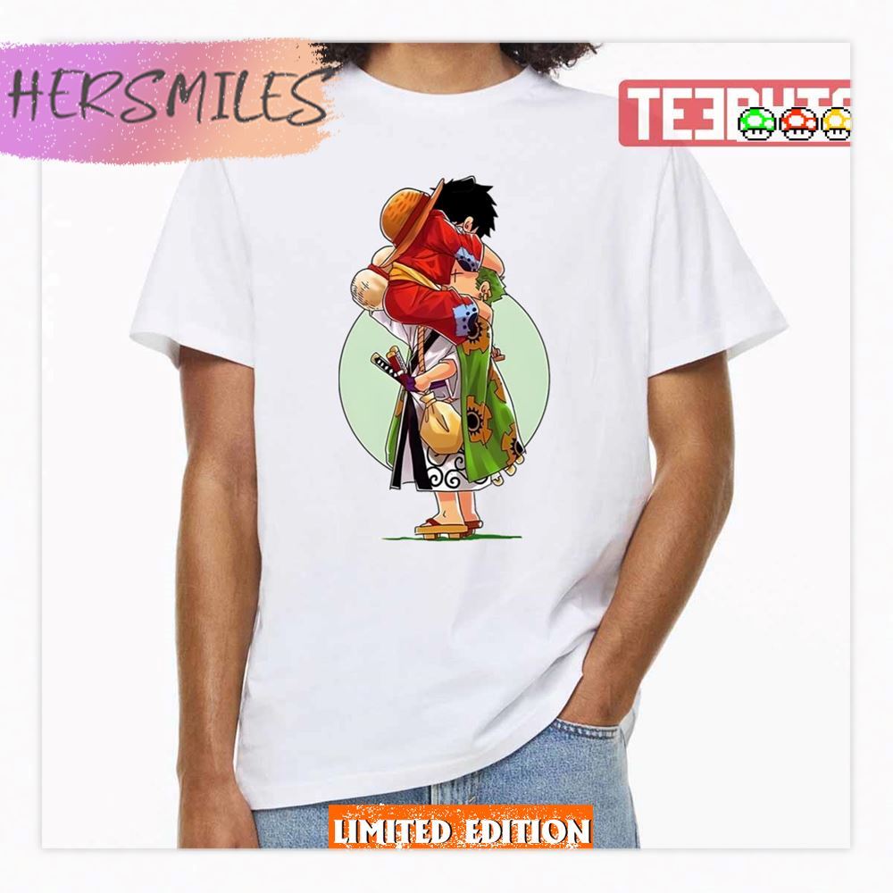 Luffy And Zoro Funny Friends One Piece Male Characters Shirt