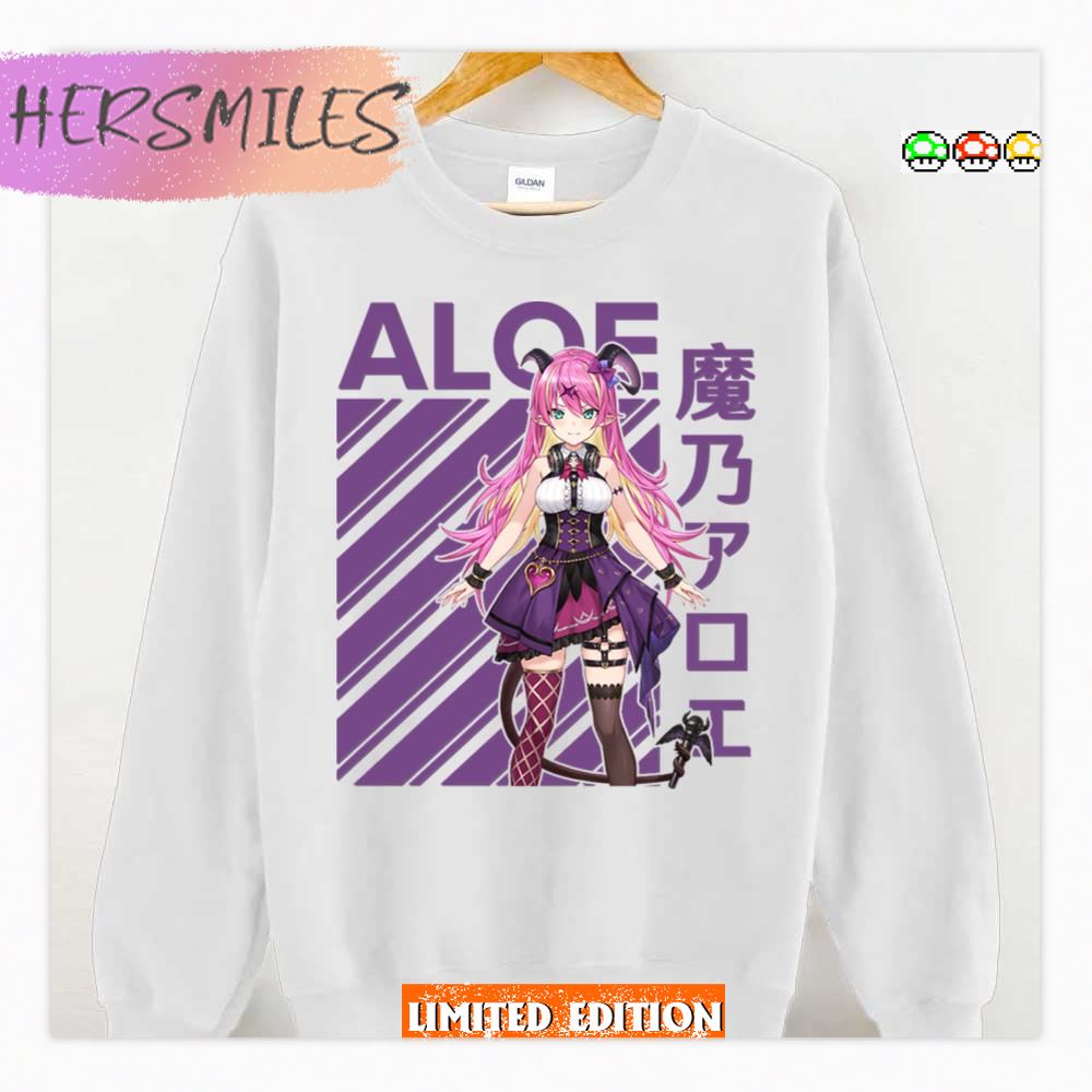 Mano Aloe Hololive Purple Graphic Shirt