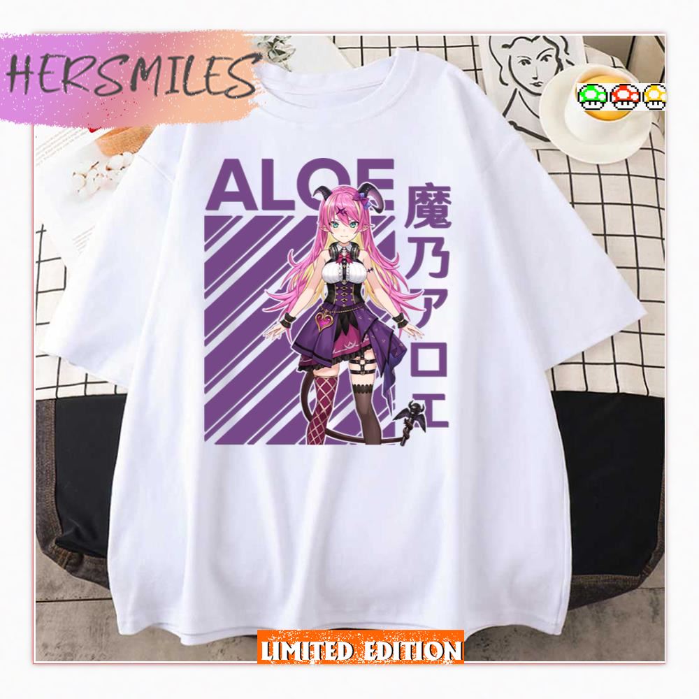 Mano Aloe Hololive Purple Graphic Shirt