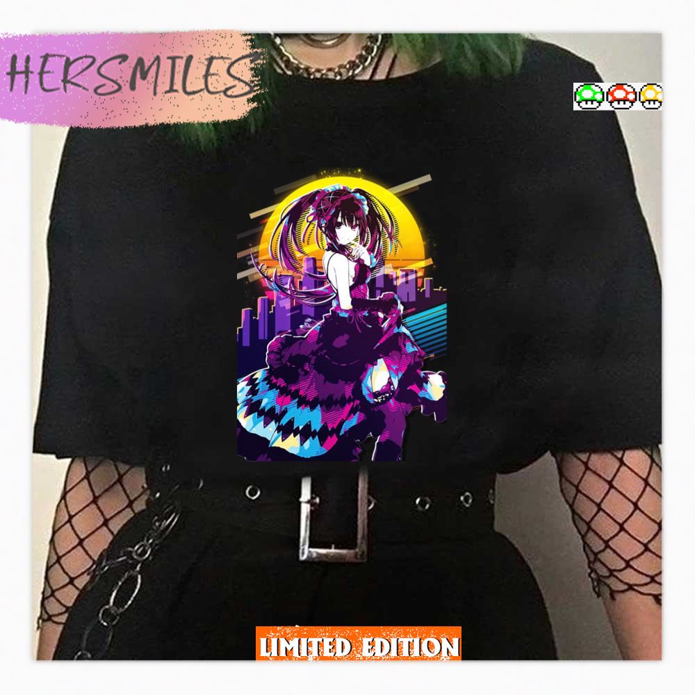 Neon Retro Kurumi Tokisaki Date A Live Fanart Shirt Neon Retro Kurumi Tokisaki Date A Live Fanart Shirt