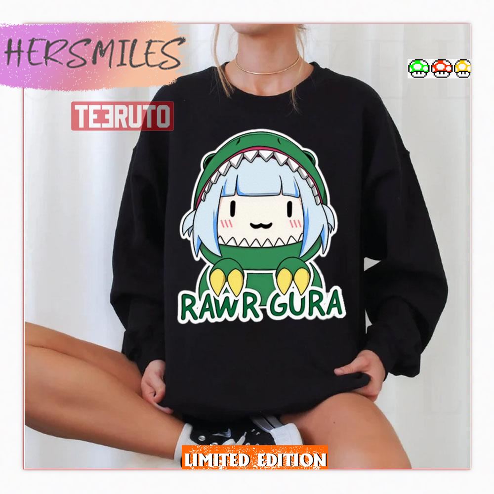 Ouro Kronii In Dinosaur Hoodie Hololive Shirt